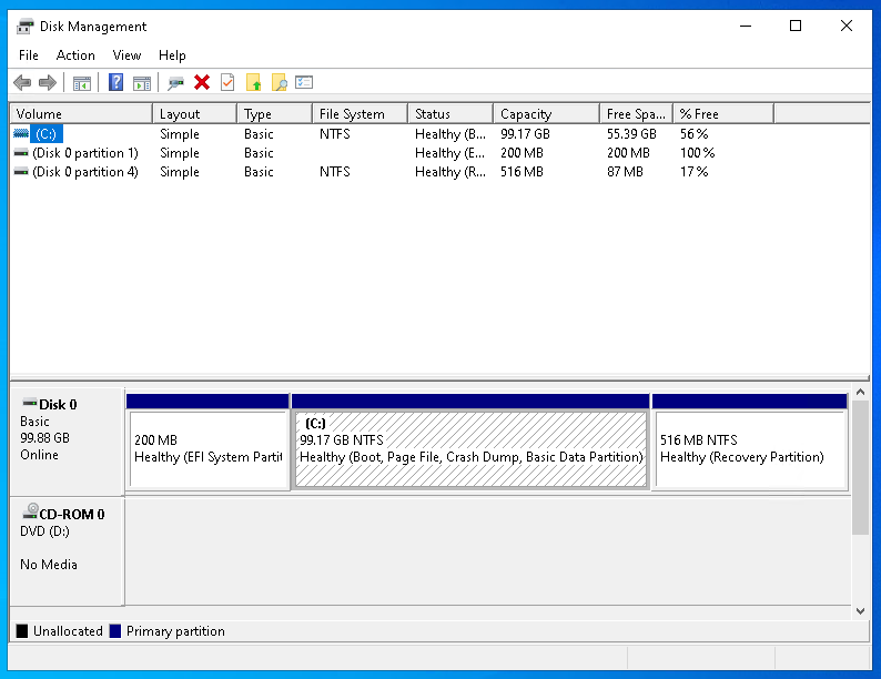 disk management tools windows 10